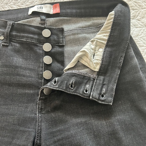 CAbi Button Fly Straight Jeans 4149 Carbon Grey Size 4 - Picture 9 of 15